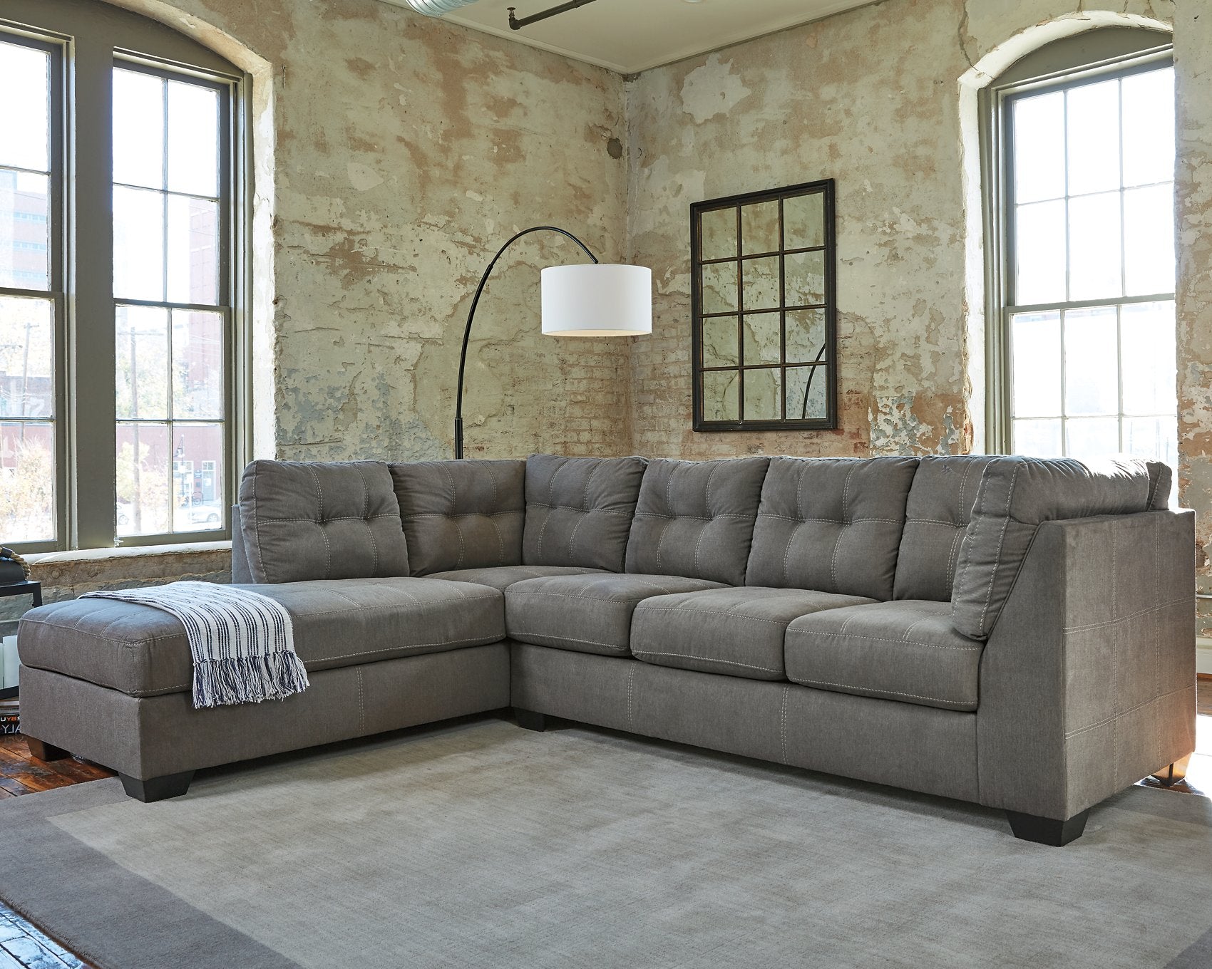 Ashley Furniture Calnita Sectional with Chaise - Thumbnail 3