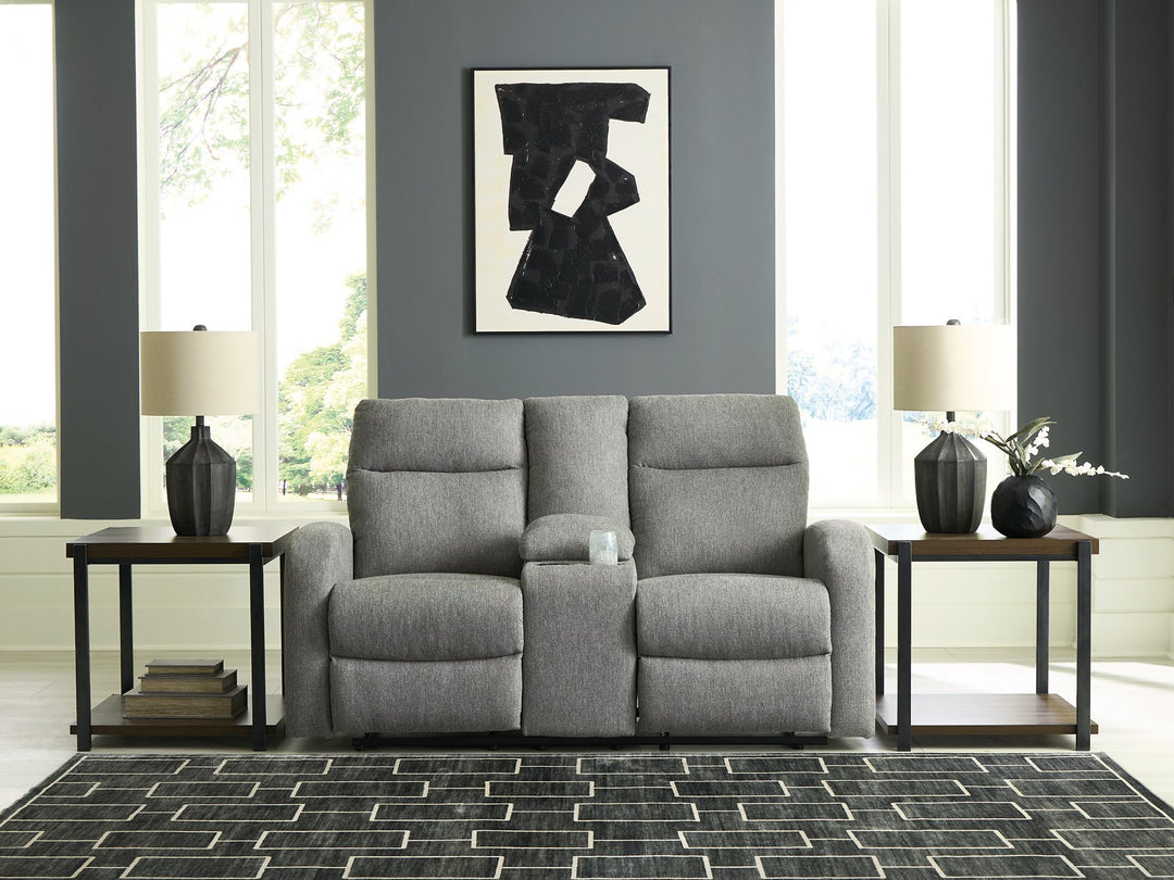 Gauntlet Reclining Loveseat with Console