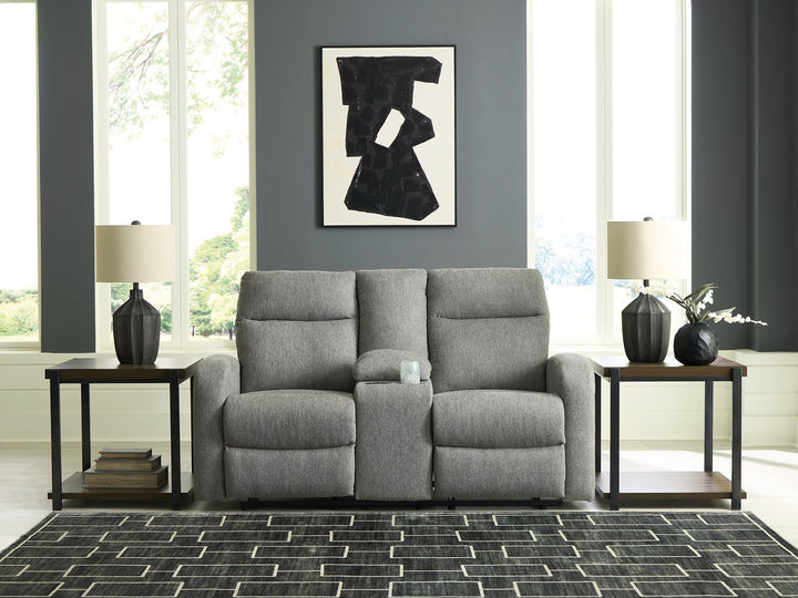 Gauntlet Reclining Loveseat with Console