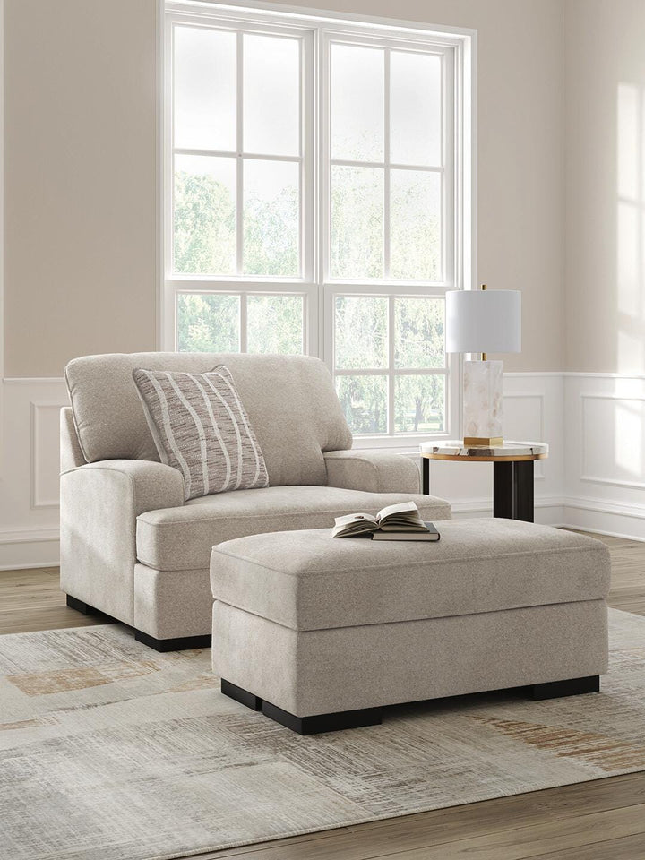 High Profile Chair & Ottoman Living Room Set