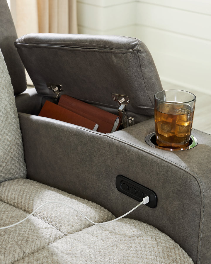 WhipLash Power Reclining Loveseat with Console