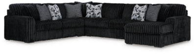 Midnight-Madness Sectional with Chaise