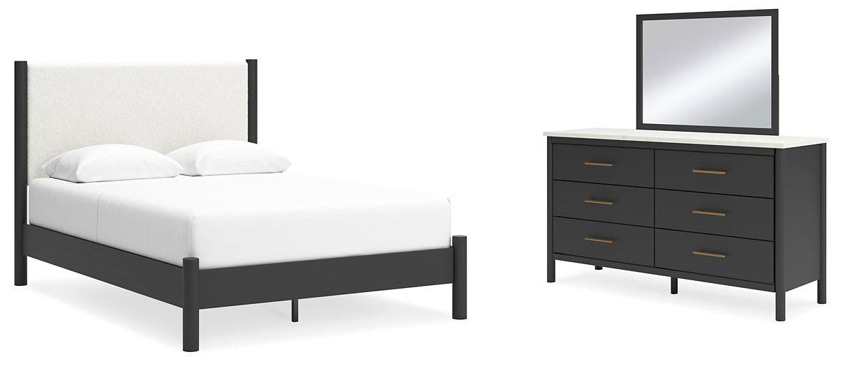 Ashley Furniture Cadmori Upholstered Panel Bed, Dresser and Mirror - Thumbnail 5