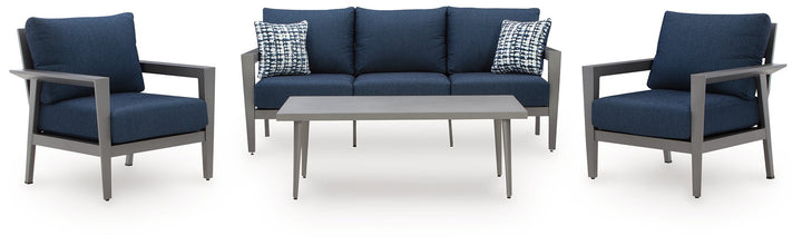 Gali Outdoor Sofa/Chairs/Table Set (Set of 4)