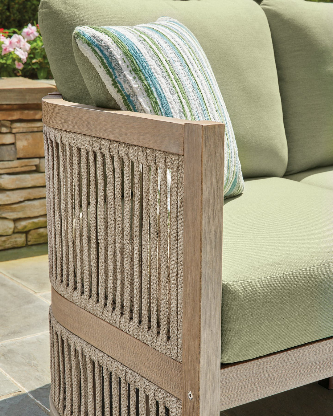 Serena Shores Outdoor Sofa with Cushion