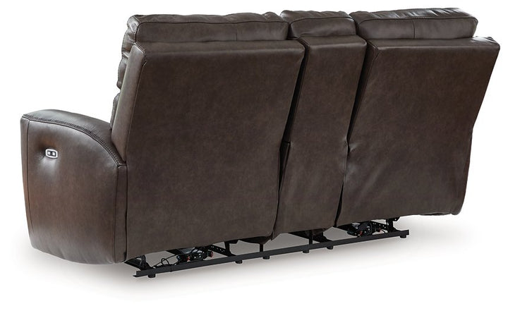 Crossplex Power Reclining Loveseat with Console